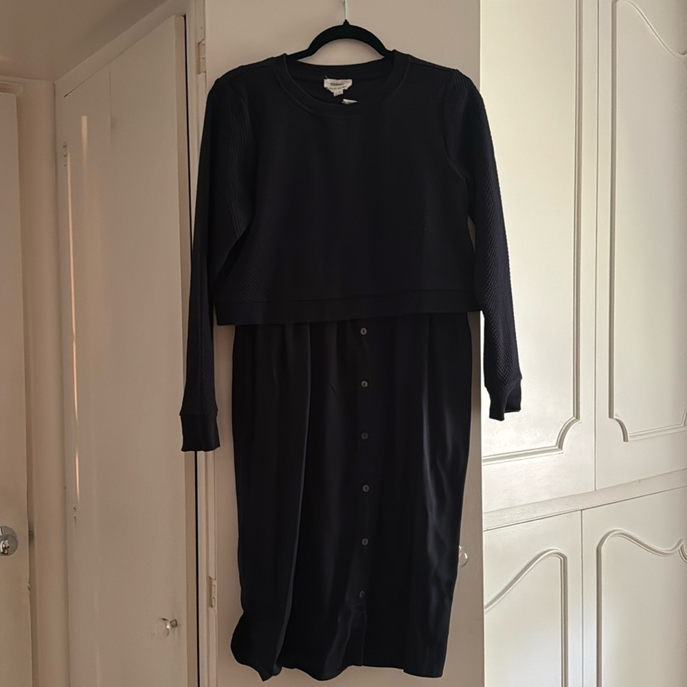 Seraphine Maternity and nursing Navy dress size 4